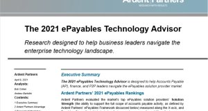 Ardent Partners Launches ePayables Technology Advisor Report
